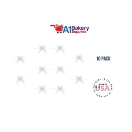 Butterfly Pull Bows 4" with 10 Pack by A1 Bakery supplies (White)