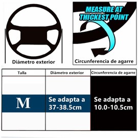 Oranlife - Fundas para Volante, Cuero de Microfibra, diseño Transpirable Antideslizante, sensación Suave y cómoda, Costura Universal para Volante de automóvil de 15 Pulgadas en la Envoltura(Negro)