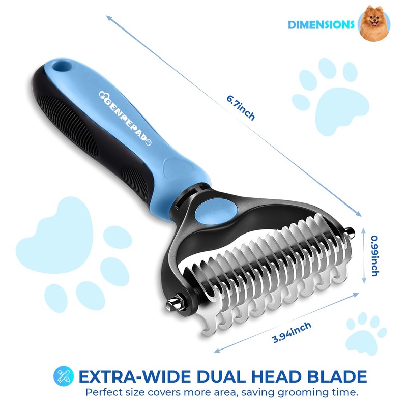 Undercoat Rake for Dogs & Cats, Dematting Comb with Extra
