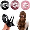 3 PCS Cozy Hair Clip,Round Flat Claw Clips for Half