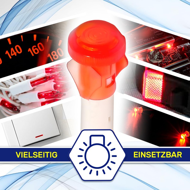 Signal Light LED 220 V Round Head Diameter 10 mm