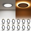 VOLISUN 12 Pack 6 Inch Black Recessed Light with Night