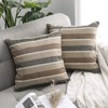 MIULEE Home Decorative Striped Cushion Covers in Linen Look, for