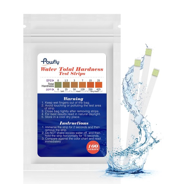 Pawfly Water Hardness Test Kits, 100 Strips Hard Water Test