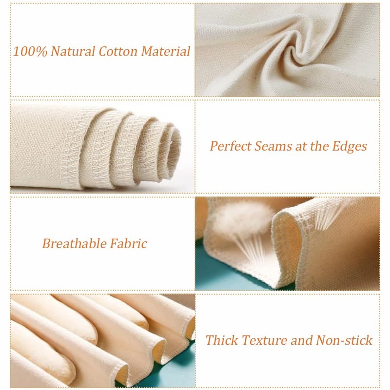 LSRVNM Pack of 2 Linen Cloth Bread Baking, Baker's Linen