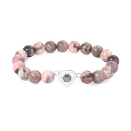 SIXFOX Natural Stone Bead Bracelet Trendy Butterfly/Heart/Cross Charm Bracelet Graduation Back to School First Day of School Birthday Inspirational Bracelets Gifts