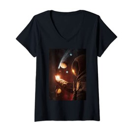 Womens Galaxy Universe space nebula orbit star ship cosmonaut V-Neck T-Shirt