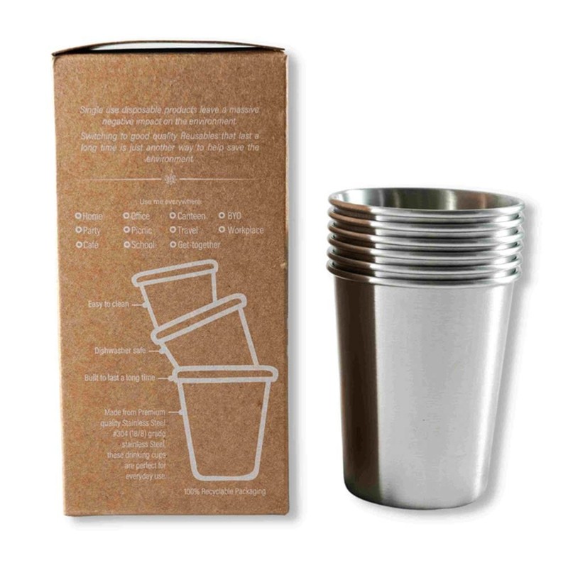 Let's Go Nature'al Stainless Steel Drinking Cups - Set of