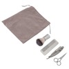 4pcs Beard Trimming Comb Brush Kit Portable Hair Trimming Rust