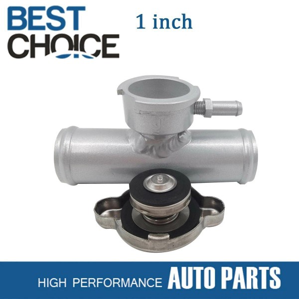 Unbranded Performance 1" Hose Aluminum In-Line Radiator Hose Filler Neck
