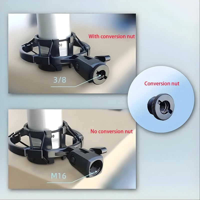 HLGHLG Universal Microphone Shock Mount for 42-46mm Mics, Professional Anti-Vibration