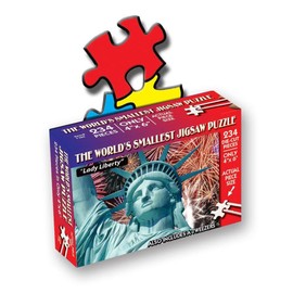 TDC Games World’s Smallest Jigsaw Puzzle, Lady Liberty – Mini Puzzles, Small Challenging Travel Art Puzzle for Adults, 200+ Pieces, 6 in x 4 in