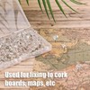 AIEX 100pcs Clear Round Push Pins, Silver Ball Push Pins