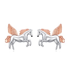 Horse Stud Earrings 925 Sterling Silver Little Horse Post Earring Jewellery Horse Lover for Women Female
