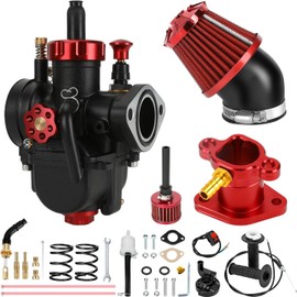 PE22 Carburetor Carb Throttle Assembly Main Jets Kit Compatible with Predator 212cc 224cc 196cc Coleman Mini Bike CT200U BT200X B200R KT196 Go Kart Baja Warrior GX160 OHV Clone Engine Parts
