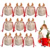 Christmas Drawstring Bag Antler Gift Bags Christmas Decorations Pouch Packaging