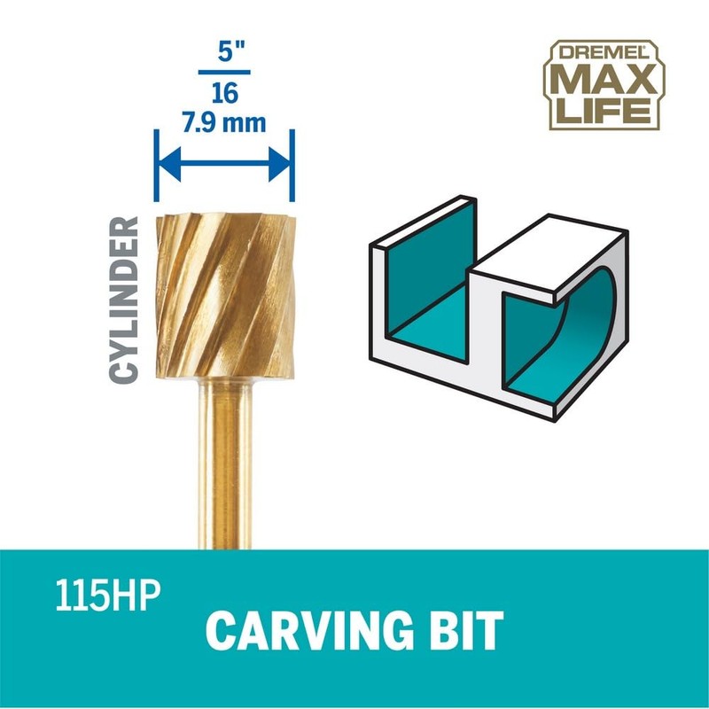 Dremel Max Life 115HP 5/16" (7.9mm) High Performance Rotary Carving