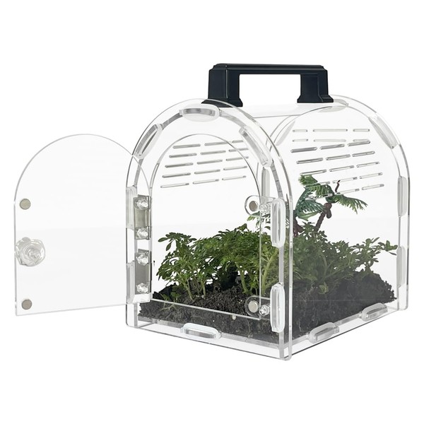 Jumping Spider Enclosure,5.9x4.7x5.5 inch Reptile Tank,Premium Acrylic Tarantula Enclosure -
