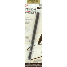 L'Oreal Paris Infallible Never Fail Eyeliner, Brown, 0.008 oz.
