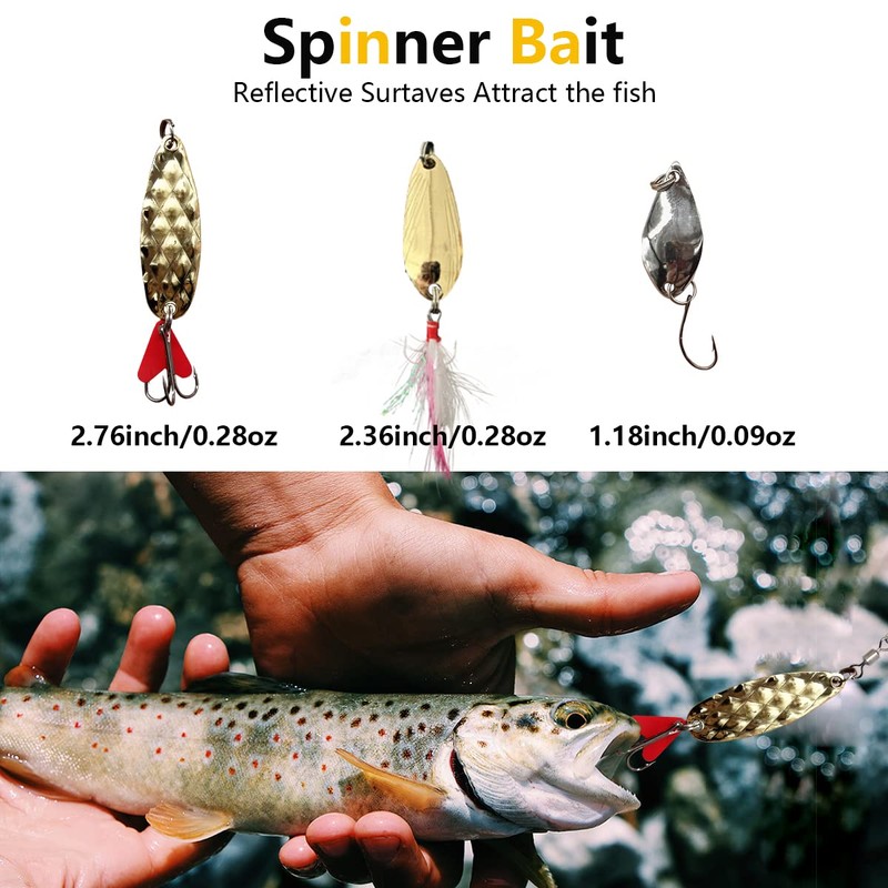 UperUper Fishing Lures Kit Set, Baits Tackle Including Crankbaits, Topwater