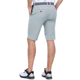 Outdoor Ventures Men's Golf Shorts 11" Inseam Classic-Fit Flat Front Stretch Casual Shorts with Pockets Summer Hiking Travel Light Grey