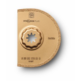 Fein Starlock Plus Carbide Segmented Saw Blade - Precise Tile Grout Removal, Plaster Cutting and Porous Concrete Work, Extra Thin Version, 3-17/32" Diameter, 3/64" Kerf - 63502170210