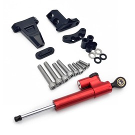 PROCNC Motorcycle CNC Aluminum Steering Damper Stabilizer Mounting Bracket Kit Fit for CFMOTO CF450SR 2022 2023 2024 (Red+Black)