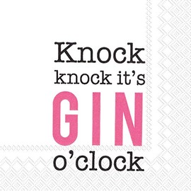 Boston International Cocktail Napkins 5 x 5-Inch Knock Knock ItsGin