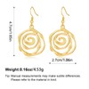 SHANTYSON Gold Swirl Earrings Boho Spiral Cicrle Round Geometric Dangle