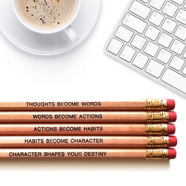 Gandhi Quote - Inspirational Pencils Engraved With Funny And Motivational Sayings For School And The Office
