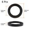 TA-VIGOR 6 Pcs Black Rubber Flat Washers, 24mm OD, 16mm