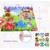 NASHRIO Wooden Animal Puzzles for Toddlers 2-5, 6-Pack 9-Piece Preschool