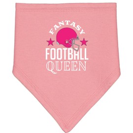 inktastic Fantasy Football Queen Baby Bandana Bib Mauve and Natural 2c853