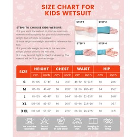 Gogokids Kids Wetsuit - Boys Girls Rash Guard One Piece Thermal Swimsuits 2.5mm Neoprene Diving Snorkelling Suit UV 50+ Sun Protection, Orange S