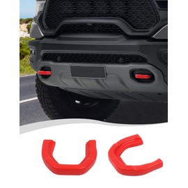 Hoolcar Front Bumper Tow Hook Covers Rubber Sleeve Protectors Compatible with Dodge Ram TRX 2018-2025, Exterior Accessories, Red