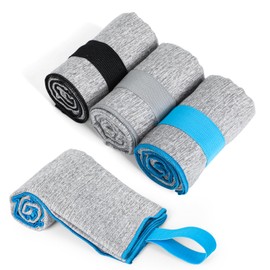 KISS QUEEN 3 Pack Sweat Towel for Working Out Quick Dry Microfiber Gym Towels Men Women Fitness Exercise Tennis Weight Lifting Outdoor Cycling Hiking Fishing Towels(3 Pack(Grey))