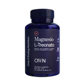 OWN Magnesio L-Treonato, 160 mg por Porción, 90 Cápsulas (45 Días), con Glicinato de Magnesio y L-Teanina, Vegano