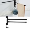 Stainless Steel Swivel Towel Hanger Holder Black Rotating Movable Towel