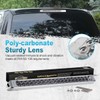 Partsam 2Pcs 17" Clear Lens Red LED Tail Light Bar