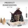 Anbar Backflow Incense Cone Burner Log Cabin, Gingerbread House, Christmas,