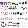 Nosiny 36 Pairs Halloween Earrings Lightweight Dangle Acrylic Earring Skeleton
