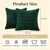 Christmas Green Decorative Corduroy Throw Pillow Covers 18x18 Set of