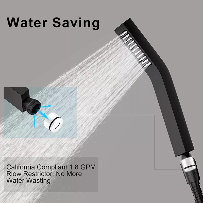 SR SUN RISE Black shower faucet set with valve 3