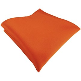 TigerTie Satin Pocket Square Plain Polyester 26 x 26 cm, orange