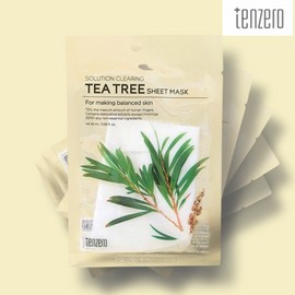 Ten Zero Tea Tree Sheet Mask 25ml x 10 Sheets Clearing Clear Skin Tea Tree Leaf Oil / 텐제로 티트리 시트 마스크 25ml x 10매 클리어링 맑은 피부 티트리잎오일