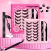 Wimpern Extensions Set 70Pcs Fluffy Künstliche Wimpern Cluster Lashes Extension