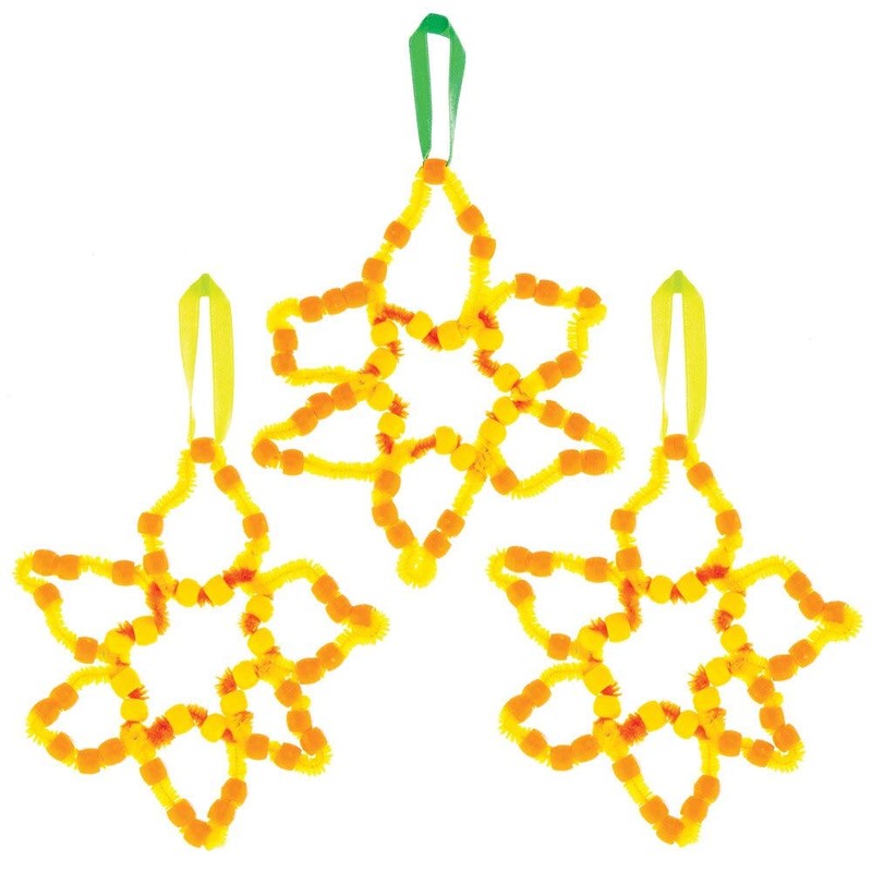 Baker Ross Daffodil Bead Decorations - Pack of 4, Craft