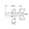 TOGU 2 Pack Solid Door Security Guard,Gate Latches Swing Bar