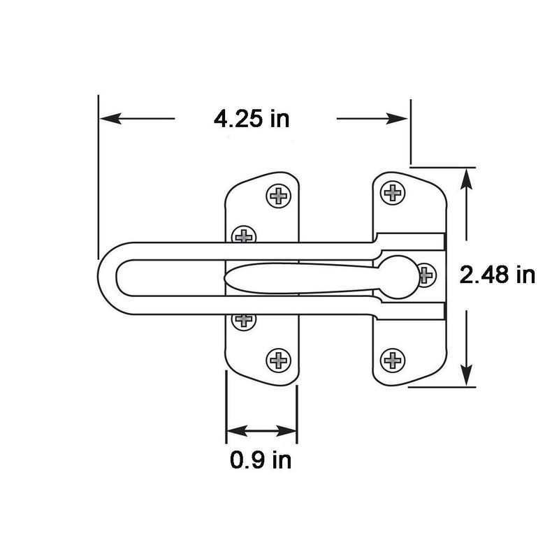 TOGU 2 Pack Solid Door Security Guard,Gate Latches Swing Bar