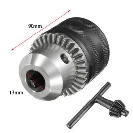 Saiper 1.5-13mm Capacity 1/2-20UNF Key Drill Chuck with Hex Shank, 1/2" Socket Square Converter and SDS Plus Shank Adapter Electric Drills and Rotary Hammers Accessories
